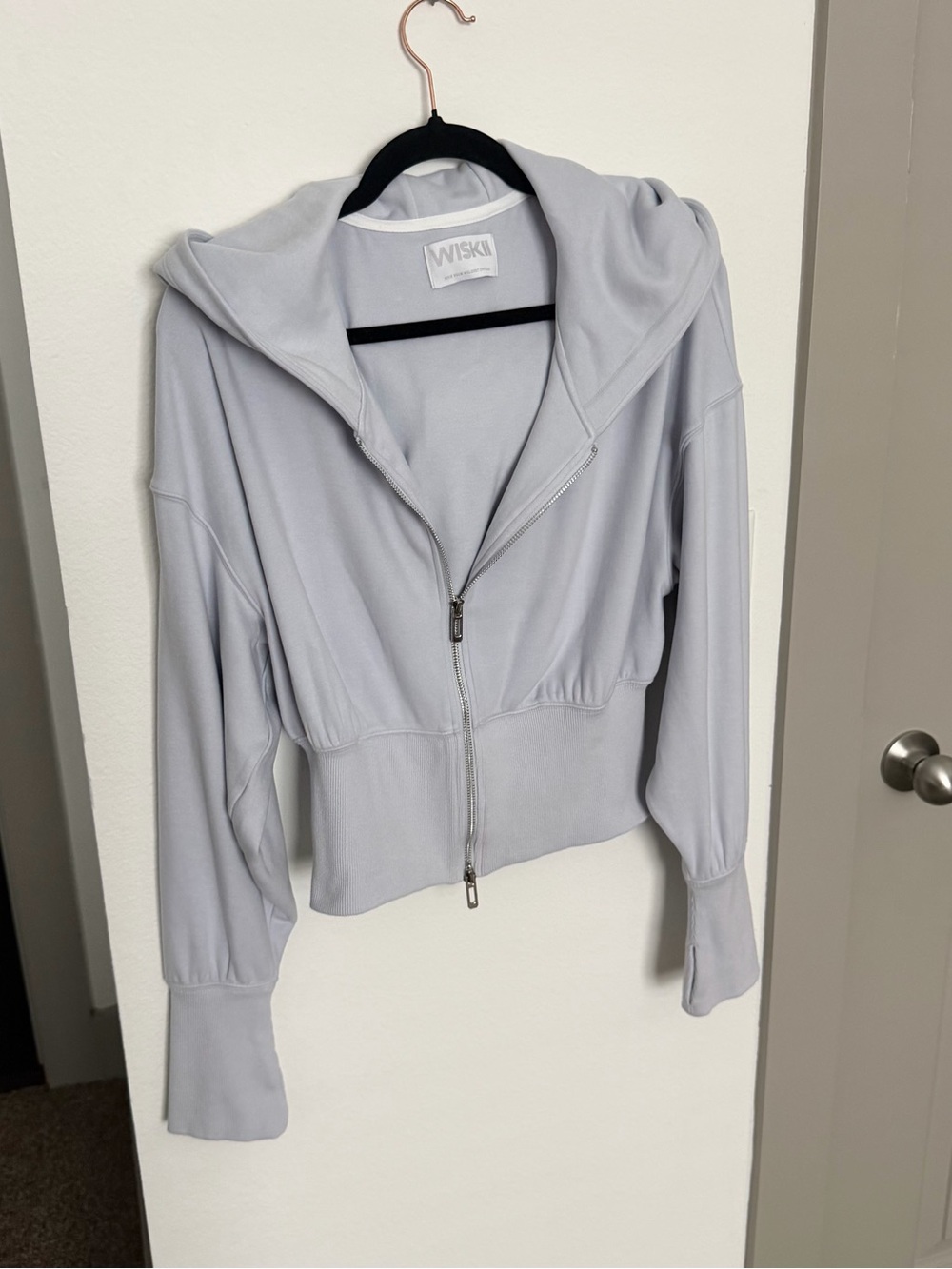 Women's Light Purple Zip-Front Lounge Hoodie - Picture 2 of 5